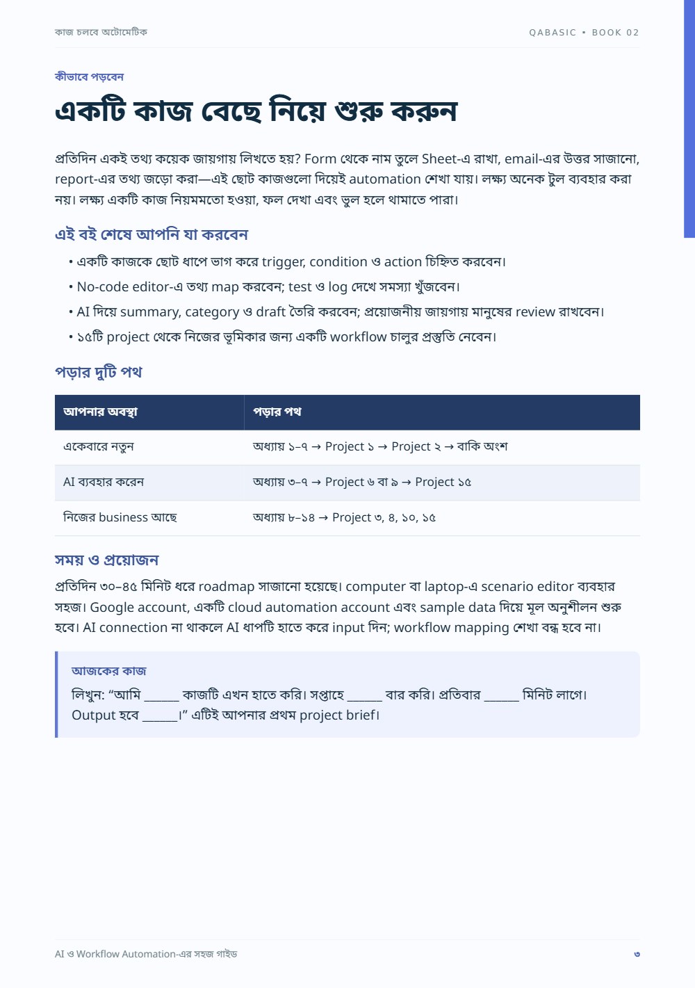 কাজ চলবে অটোমেটিক — sample page 1