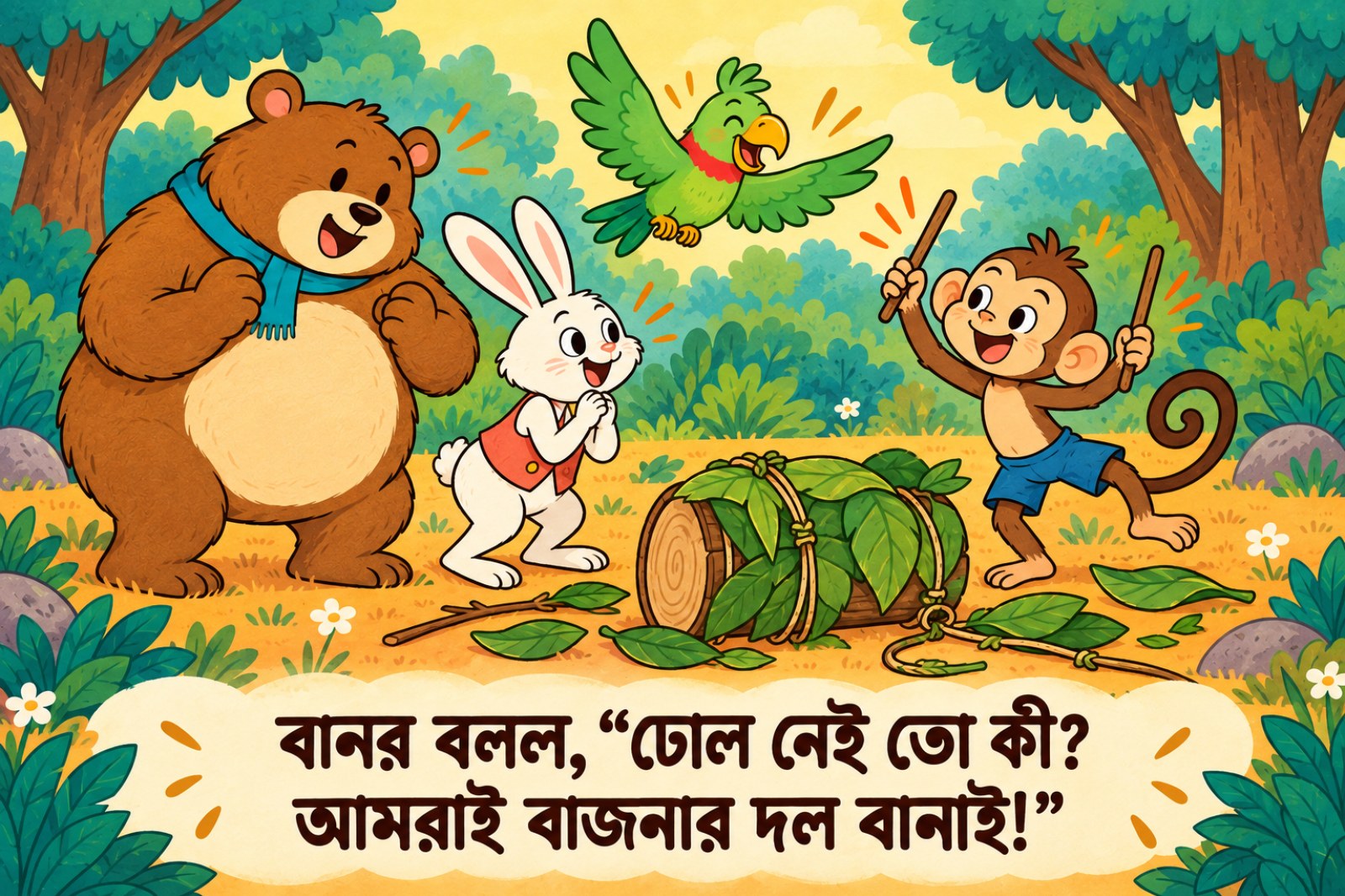 ভালুকের পেটে ঢোল! — sample page 4