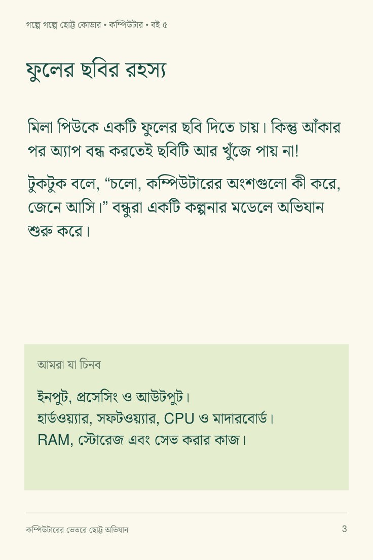কম্পিউটারের ভেতরে ছোট্ট অভিযান — sample page 1